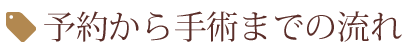 予約から手術までの流れ